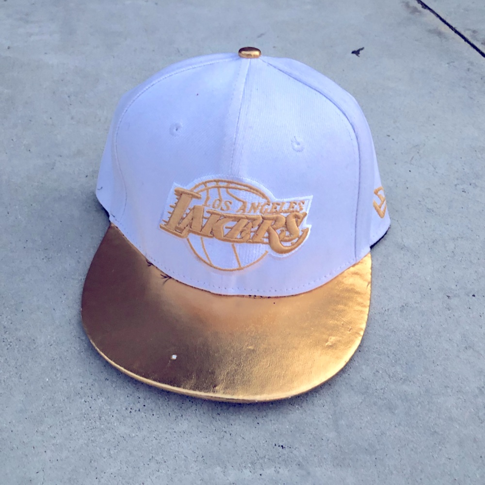 Vintage 9fifty Lakers white and gold hat